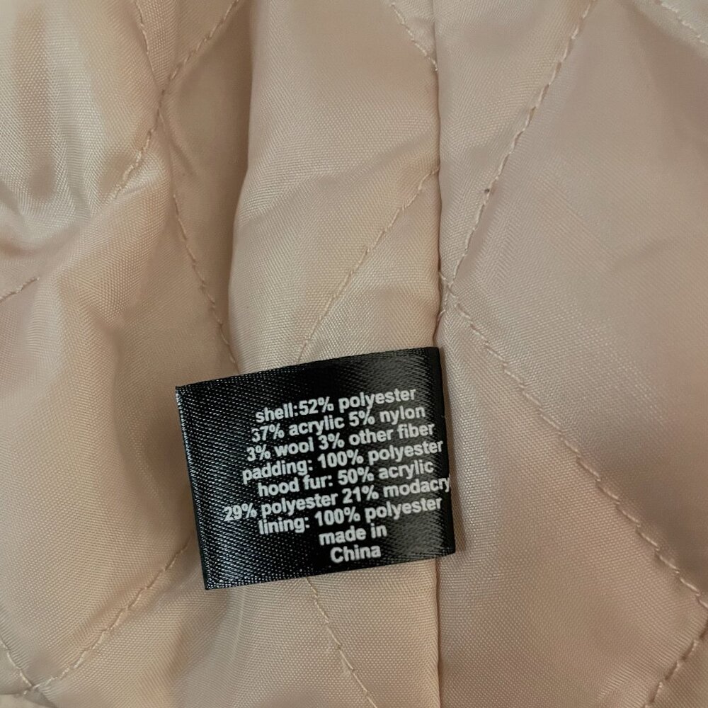 Lane Bryant Blush Pink Hooded Coat with Faux Fur Trim | Size 22/24 | Cozy Elegan - Picture 5 of 5
